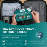 TrekTote Bulk 5 Case Pack of Mens 15 Piece Set Hygiene Kits, Bulk Travel Size Toiletries Kits, Deodorant, Shampoo, Body Wash, Shaving Cream, Razor, Toothbrush, Toothpaste, Comb, Flossers, Swabs