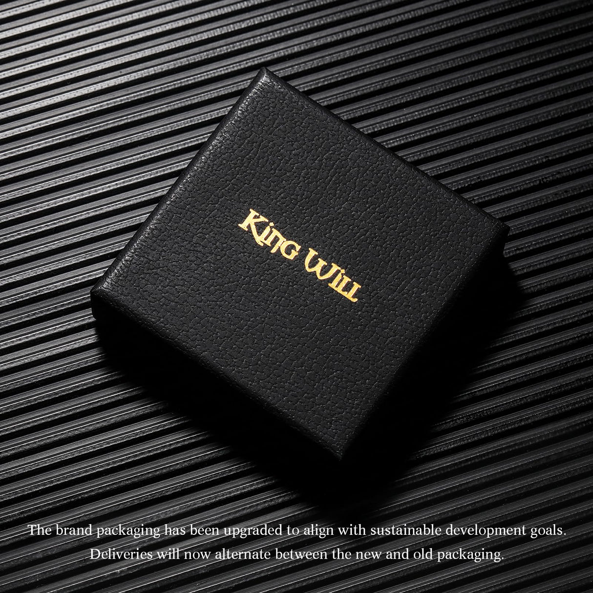King Will Stainless Steel Wedding Ring 8mm Black I Love You Matte Size 10