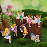 GGSTDDUP 20 Pcs Miniature Fairy Figurines, Hand-Painted Small Flower Fairies with Wings for Garden Decor, Cake Topper & Landscapes