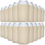 TahoeBay Blank Can Cooler Sleeves in Bulk, 12 oz, 25-Pack, Champagne Beige