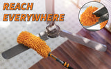 5-24 ft Long Telescoping Extension Pole // Multi-Purpose Extendable Pole with Universal Twist-on Metal Tip // Lightweight and Sturdy // Best Telescopic Pole for Painting, Dusting and Window Cleaning