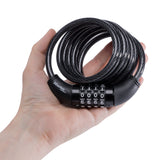 Master Lock Black Set Your Own Combination Bike Lock, Metal Cable Lock has a Weather Resistant Vinyl Coating for Outdoor Equipment, Bicycles, 6 Feet Long, 8114D