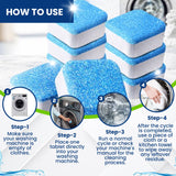 True Fresh Washing Machine Cleaner Tablets – 25-Pack Deep Cleaning for Front Loader, Top Load & HE Washers – Helps Remove Odor-Causing Residues, Pet Hair & Hard Water Buildup – Septic Safe