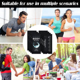 Treela 300 Pcs Bulk Large Body Wipes Individually Wrapped Big Bath Wipes for Adults Bathing No Rinse Shower Bulk Deodorant for Homeless Hygiene Personal Cleansing for Travel Gym(7.09" X 9.84",Black)