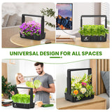 Hopegarden Indoor Garden Hydroponics Growing System: 15 Pods Plant Germination Kit Herb Vegetable Growth Lamp Countertop with LED Grow Light - Hydrophonic Planter Grower Harvest Lettuce