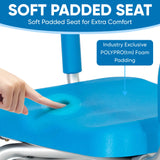 Platinum Health Carousel Sliding Shower Chair Tub Transfer Bench with Swivel Seat, Premium Padded, Pivoting Arms, Adjustable Space Saving Design for Tubs, Inside Shower, for Handicap & Seniors, Blue
