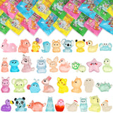 EKisemio 120 Pcs Mystery Bags Mini Resin Animals Glow in the Dark, Blind Bags Luminous Animals Figures Variety Pack for Dollhouse Accessories Fairy Garden Surprise Collectible Figurines Desk Pets