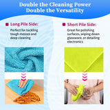 FIXSMITH Microfiber Cleaning Cloth - Pack of 48, Multi-Functional Cleaning Towels, Size: 12 x 16 in, Highly Absorbent Cleaning Rags, Lint-Free, Streak-Free Cleaning Cloths for Car Kitchen Home Office