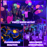 TigQiang 6 Pack Black Light Bulbs, Blacklight Bulb 120W Equivalent, E26 BR30 LED Black Light Bulb 385-400nm for Halloween Christmas Decorations, Body Paint, Glow in The Dark Party, Fluorescent Poster