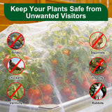 2 Pack Garden Netting for 8x4FT Raised Beds, Ultra-Fine Mesh Plant Covers with Drawstring, Bird, Pest & Small Animal Barrier for Vegetables, Fruits & Flowers