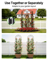 Suteck Garden Trellis for Climbing Plants Outdoor, 71” H x 20” W, 2 Pack