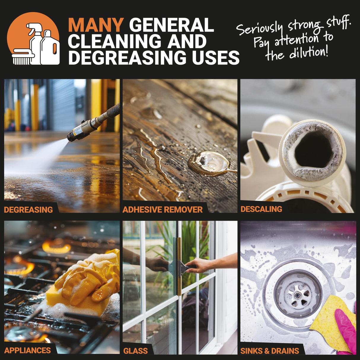 Calyptus 50% Pure Concentrated Vinegar | Maximum-Performance (12.5X) Power | Technical Grade | Dilutes Easily to 5% Acidity (1.5 Cups per Gallon) | Home and Outdoor Cleaning Concentrate | 4 Gallon