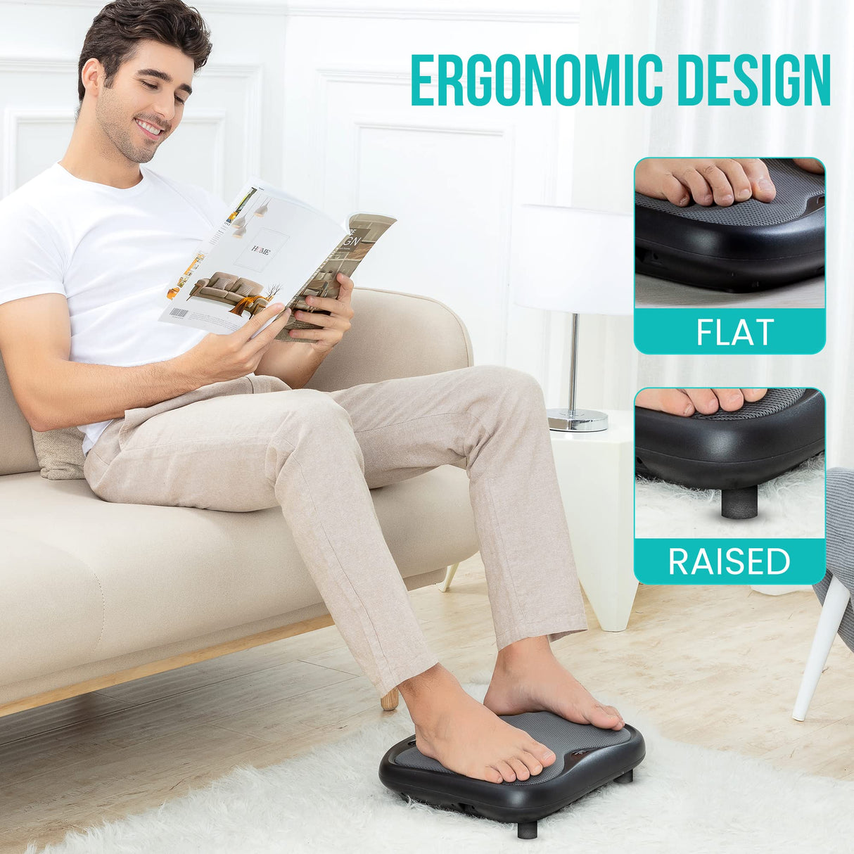 Snailax Shiatsu Foot Massager with Heat, FSA HSA Eligible, Washable Cover Kneading Foot & Back Massager, Heated Foot Warmer, Electric Feet Massager Machine for Plantar Fasciitis,Foot