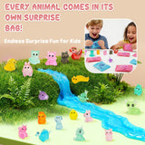 Rkyzhuang 320 Pcs Mini Resin Animals with Blind Bags, Glow in The Dark Tiny Resin Figures Mystery Bags, Miniature Animals for Classroom Rewards, Party Favors, Fairy Garden & Dollhouse Decor