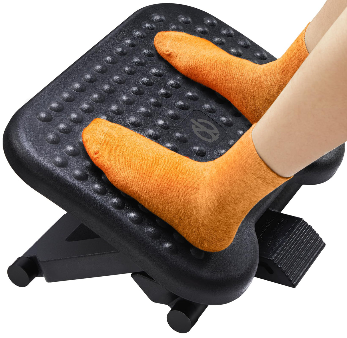 ErGear Under Desk Footrest, Adjustable Foot Rest with 3 Height Settings and 30-Degree Angle, Ergonomic Desk Foot Rest with Massage Texture, Foot and Leg Rest for Home & Office
