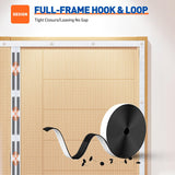 MAGZO Magnetic Screen Door Fit Door Size 48 x 80 Inch, Screen Size 50" x 81" Strong Magnet Door Mesh with Reinforced Hook & Loop for Patio, Sliding, French, White