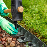 Honoson 200 Pack Landscaping Spikes Anchoring Spike Plastic Ground Stake for Lawn, Weed Barriers, Turf, Paver Edging, House Construction (8 Inch)