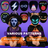 JDBMAOYE Led Mask For Kids,Lighted Up Mask - Led Masks With Gesture Sensing For Halloween Costume Christmas Cosplay Party Cool Gifts