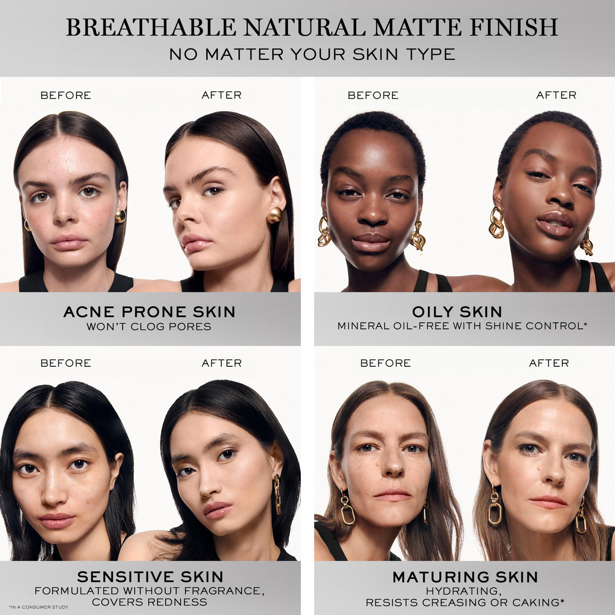 Lancôme Teint Idole Ultra Wear Buildable Full Coverage Foundation - Longwear & Waterproof - Natural Matte Finish - 300N (Medium Skin with Neutral/Peachy Undertones), 1 Fl Oz
