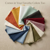 Accent Home Natural Linen Cloth Napkins, Set of 12, 18x18 Inches