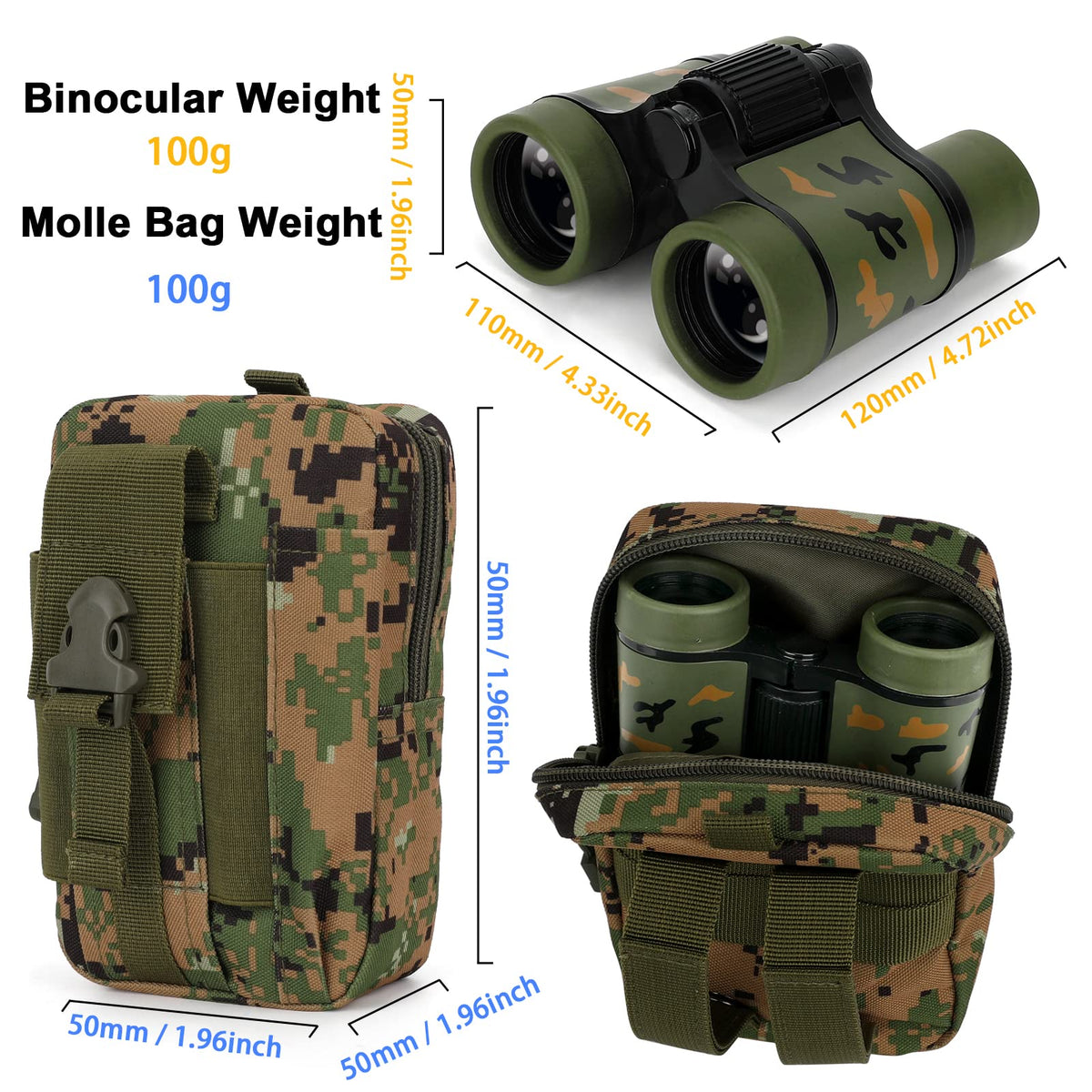 Walkie Talkies for Kids Toys for Boys Aged 5+ Outdoor Toys 2 Way Radio 22 Channel 3 Miles Range for Camp Hunt Adventure Game Birthday 6 7 8 9 10 Year Old Boys Gifts (Green)