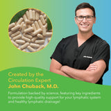 VITASUPPORTMD Lymphatic Formula, Diosmin Hesperidin 1000 mg, MPFF Lymphatic Support, Lymph System Support, Vitamin D3 and Selenium Supplement, 60 Capsules