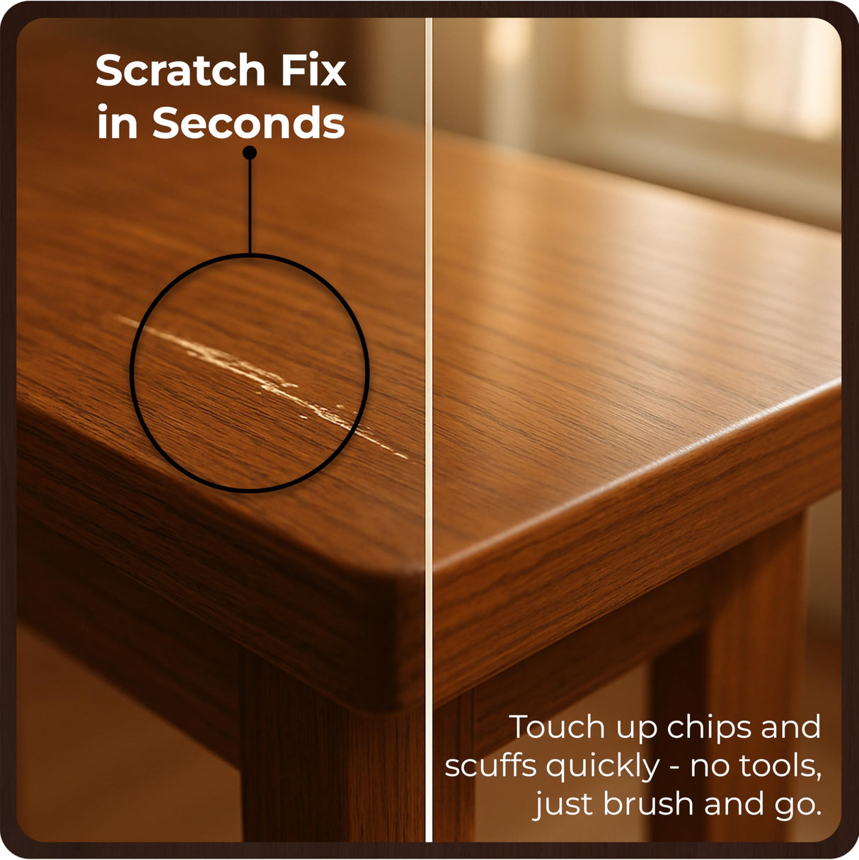 Dark Brown Wood Stain Repair Kit, Brush-On Touch-Up Stain Bottles, Provincial, Dark Walnut, Ebony, Red Mahogany, Interior and Exterior Wood, 4 fl oz Total by spot.