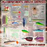 FONMANG Fishing Advent Calendar 2026, 24-Day Fishing Lures & Tackle Gift Box for Men, Teens, Boys and Anglers, Christmas Fishing Gift