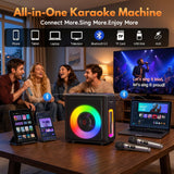Karaoke Machine for Adults with 2 Wireless Microphones, 200W PA System