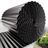 40FT x 8IN Flexible Corrugated Metal Garden Edging Roll, Rust Resistant Galvanized Steel Landscape Border, Flexible Lawn Edging for Flower Beds, Pathways & Outdoor Landscaping