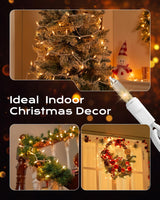 Brightown Clear Christmas String Lights, 200-Count 51.5ft Incandescent Bulb Mini Lights for Indoor Holiday Decor, Christmas Tree Garland Wedding Party Multi-Use Festival Decoration, White Wire