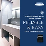 Kimberly-Clark Professional Sanitouch Manual Hard Roll Paper Towel Dispenser (09990), Black, Universal 1.5" Core Compatible, Wall Mounted, for Commercial Hand Towels (Qty 1)