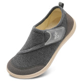 LeIsfIt Mens Slippers Wide House Shoes Adjustable Diabetic Shoes Arthritis Swollen House Slippers Indoor Outdoor Dark Grey Size 11