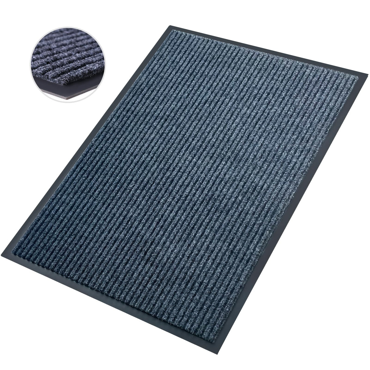 Front Door Mat,2'x3'Indoor Outdoor Door Mat,Heavy Duty Durable Welcome,Commercial Floor Mats Inside Outside Entrance, Waterproof All-Season, All-Weather Non Slip Backing Doormat for Entryway,Dark Gray