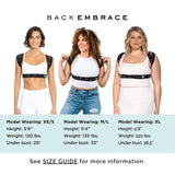 BackEmbrace Posture Corrector for Women and Men - Made in USA - Slim and Adjustable Shoulder Brace - Back Brace for Back Pain Relief - Sand Drizzle M/L
