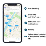 Invoxia Bike Tracker – Anti-Theft GPS Bike Tracker – Bike Reflector with Real-Time Alerts – 3-Year Subscription Included – Up to 3 Months of Battery Life – Discreet and Light – Waterproof