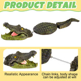 Sotiff 31.5 Inches Floating Alligator Decoy Floating Crocodile Decoy for Pool Fake Alligator Pool Float Statue Garden Animal Figurines Water Pond Decorations for Pond Outdoor Yard, Green