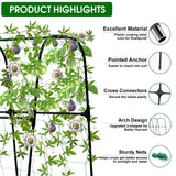 50"x48"Cucumber Trellis, Garden Arch Trellis for Climbing Plants Outdoor