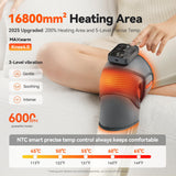 IKEEPFIT Cordless Knee Massager with Heat Vibration for Pain Relief, MAXwarm 4.0[2025 Upgraded] - Electric Heated Knee Brace with 5 Heat Levels and 3 Massage Mode, Gifts for Men Women (Grey, Pair)