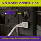 Snug Plug Loose Outlet Plug Fix & Outlet Insert | Prevent Plug from Being Unplugged & Save Money On Electricians – Clear Plastic Plugs for Outlets Keep Loose Plugs Secure – (25/Pack Clear)