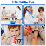 Phobby Doctor Kit for Toddlers 3 4 5, Kids Doctor Cart Play Set with Costume, Stethoscope and Medical Bag, Doctor Toy for Girls Boys Christmas Birthday Gift