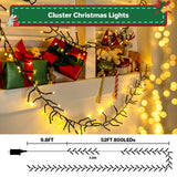 Christmas Lights Plug-in 52FT 800LEDs Cluster String Lights Indoor Outdoor