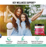 Adndale 90 CT Magnesium Glycinate 400 mg Gummies with Ashwagandha, Magnesium Malate & Taurate, Sugar Free Magnesium Gummies for Adults & Kids.