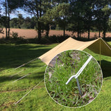 AAGUT Metal Tent Stakes Heavy Duty 9 Inch with Ties and T-Hook for Camping