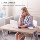HOMLYNS Heated Throw Blanket, 5 Heat Settings & 3 Hours Timer, Purple
