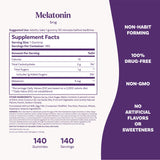 Natrol Melatonin Gummies, Sleep Support, 140 Strawberry-Flavored Adult Melatonin Gummies, 5 mg Sleep Aids for Adults