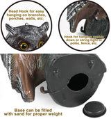 Owl Decoys to Scare Birds Away Plastic Owl Statue 16.5" Tall [Pack of 2]