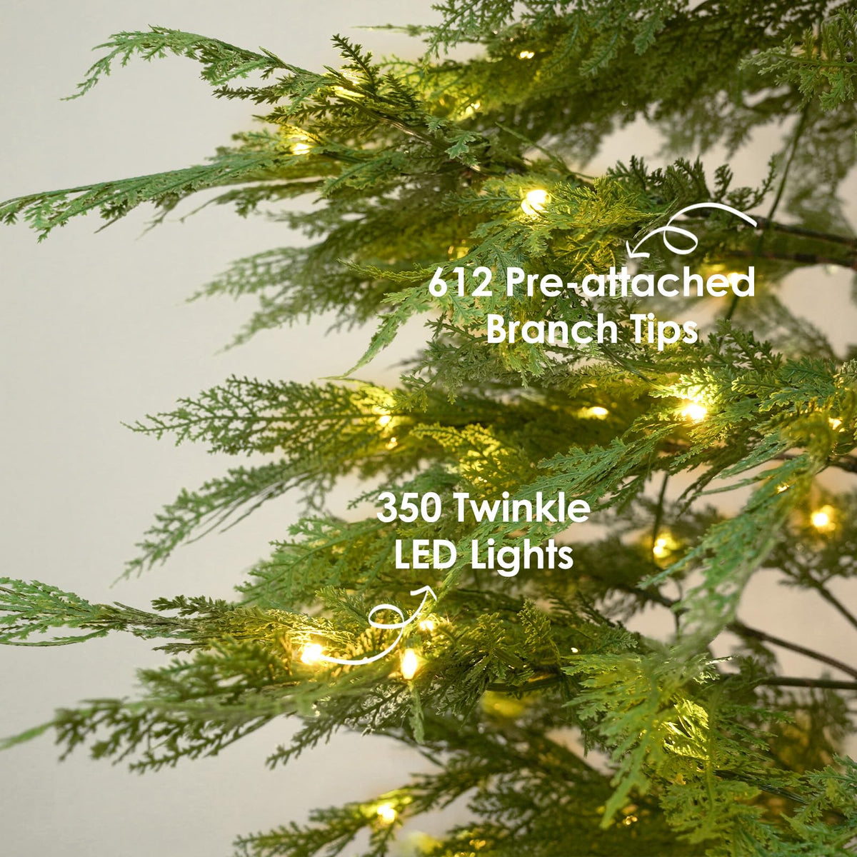 Christmas Decorations - 7.5 Ft Pre-Lit Twinkle Christmas Cypress Tree
