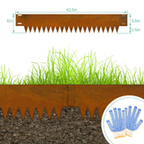 Ganeekiron Metal Landscaping Edging, 6Hx40L Inch 6-Pack Rustic