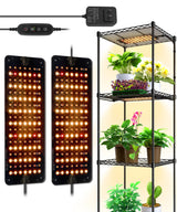 Barrina Grow Lights for Indoor Plants, 20W (2 x 10W) Full Spectrum Ultra-Thin Grow Light Panel with 3/6/12H Auto On/Off Timer for Hydroponics, Seedlings, Succulents, Veg, Flowers & More, 2-Pack